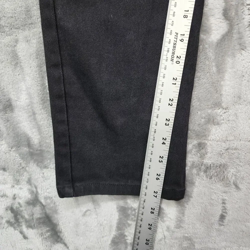 Vintage St Johns Bay Jeans Womens 10P PETITE Black‎ High Rise Straight Stretch